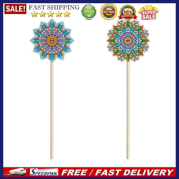 Rhinestone Craft Yard Lawn Flowers Decor Stick for Outdoor Home Christmas Gif