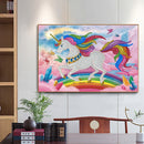 5D Special Shaped Diamond Painting Kit Rhinestone DIY Rainbow Horn Horse Newly