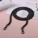 120cm Metal Bag Chain Handle Replacement Shoulder Handbags Strap (Black)