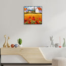 House with Flowers 20X20cm Oil Paint By Numbers Picture DIY Painting Crafts