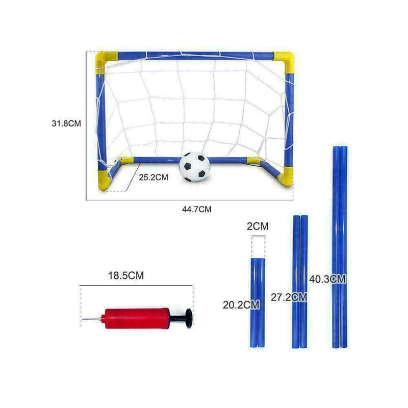 INDOOR OUTDOOR KIDS CHILD FOOTBALL SOCCER SPORT GAME POST P1L3 PUMP GOAL R5E0