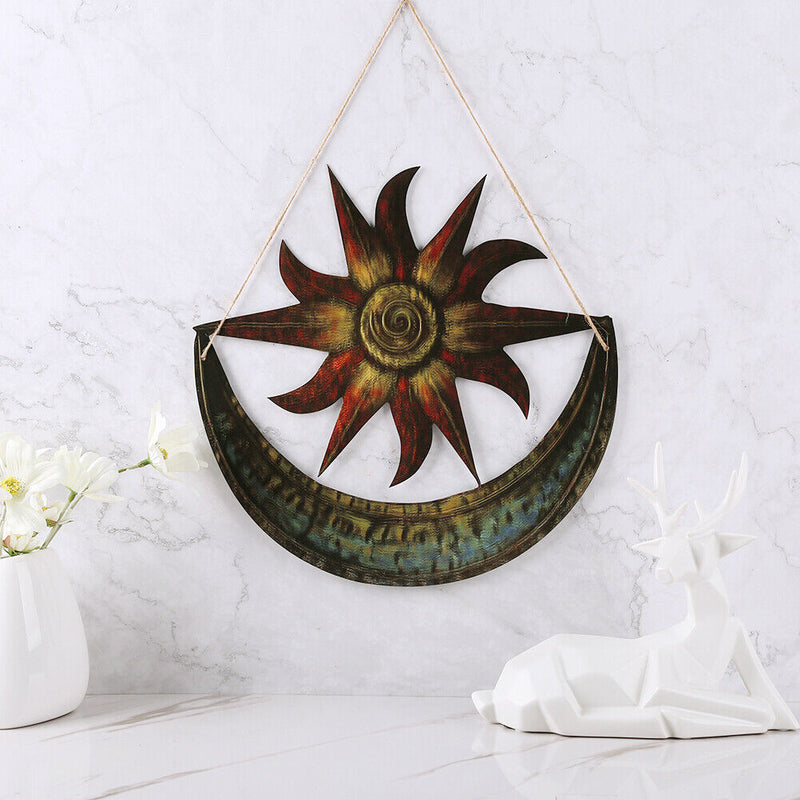 Celestial Sun Star Metal Wall Art Craft Waterproof Durable Home Hanging Dec