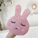 Cute Rabbit Hair Clips Hairpin Women Corduroy Wash Face Hairgrips (Pink)