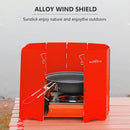 Aluminum Alloy Foldable Protable Windscreen for Outdoor Camping Stove Windshield