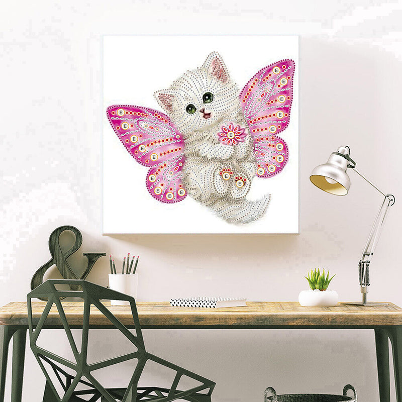 5D DIY Part Special Shaped Drill Diamond Painting Cat Art Decor (YX285) Newly