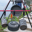5pcs Outdoor Camping Hiking Hanging Rack Pot Pan Cookware Lamp Holder Hook Newly