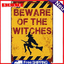 Beware of Witch Metal Retro Tin Sign Art Poster Wall Plate for Bar Cafe 20x30cm
