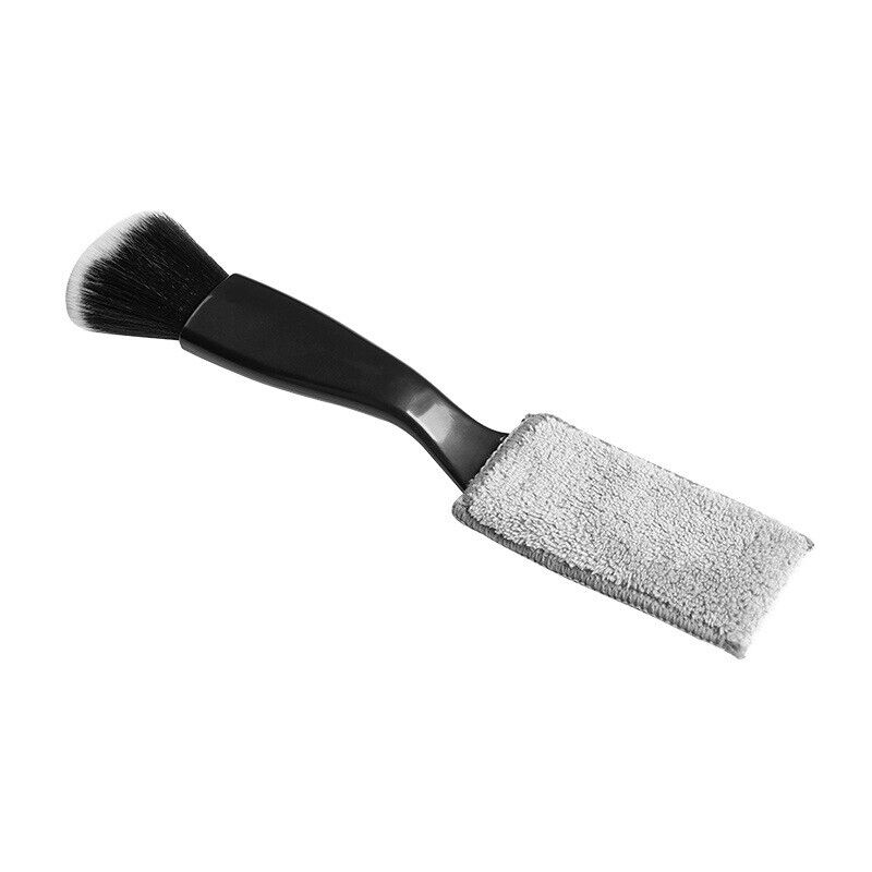Lightweight Car Cleaning Brush Tool - Double Head Design with Coral Fleece Cover