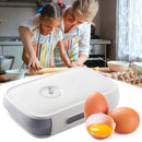 Egg Storage Box Drawer Type Egg Tray Container with Date Reminder (White) Newly