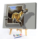 #A Tiger Oil Paint By Numbers Kit DIY Acrylic Painting on Canvas Drawing Pictu