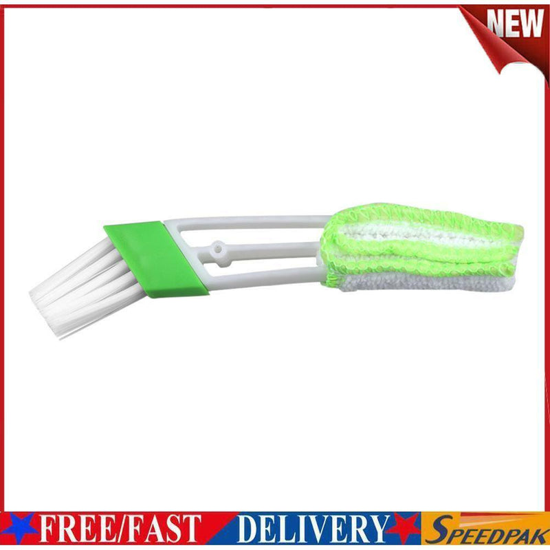 Car Dual Head Air Vent Dust Collector Console Window Blinds Cleaner Brush