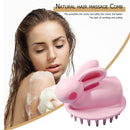 Silicone Head Scalp Massage Brush Shampoo Hair Washing Bath Comb (Pink) Newly
