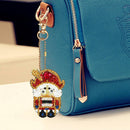 4pcs DIY Full Drill Special Shaped Diamond Painting Soldier Women Bag Key Cha