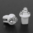 10pcs T5 B8.5D 5050 SMD LED Car Instrument Dashboard Light Bulbs (White)