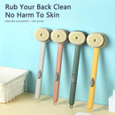 Long Handle Exfoliating Bath Skin Brush Body Scrub Shower Cleaning (Pink)