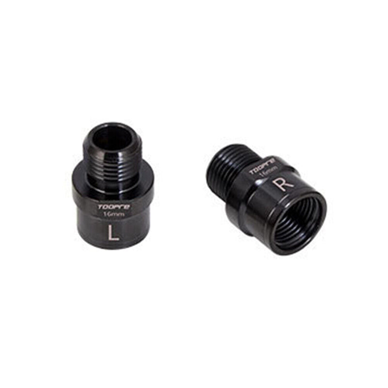 TOOPRE 1 pair 16mm MTB Road Bike Pedal Extender Cycling Accessories (Black)