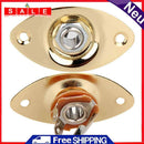 Electric Bass Guitar Jack 1/4 Output Input Socket with Oval Plate BlackGold