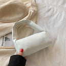 Women PU Leather Clutch Bag Solid Female Cylinder Tote Phone Small Purse Handbag