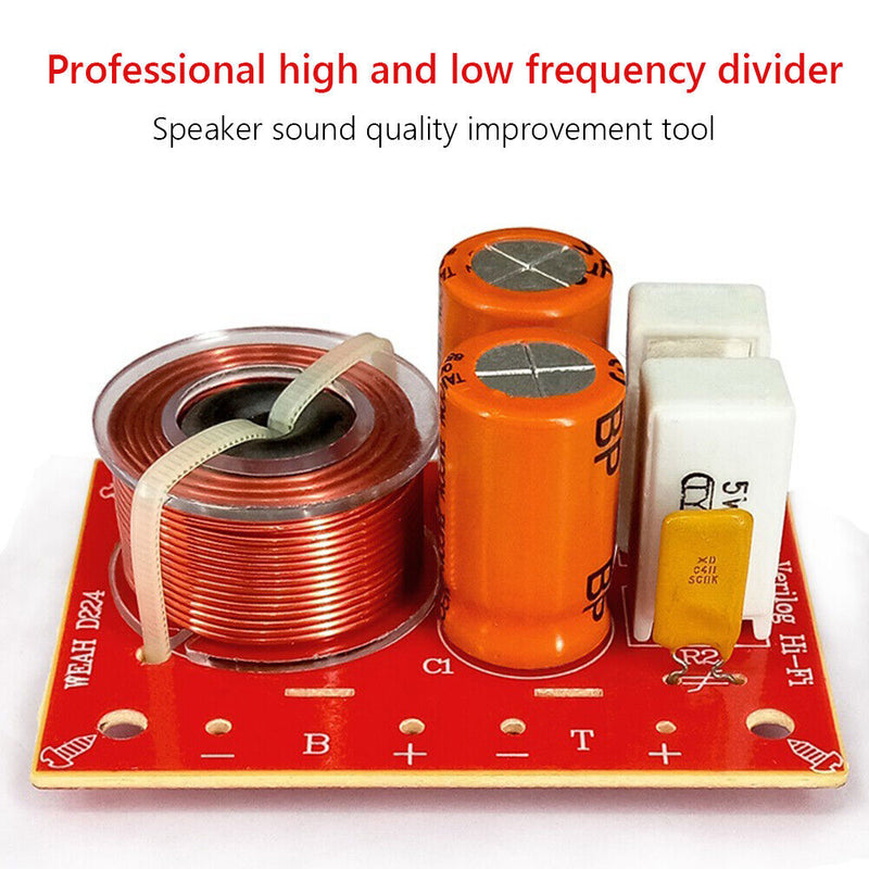 WEAH D224 2 Way 80W Speaker Audio Frequency Divider Loudspeaker Crossover Filter