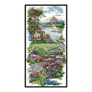 14CT Partial Cross Stitch Garden Path Stamped DIY Kits Handmade Embroidery
