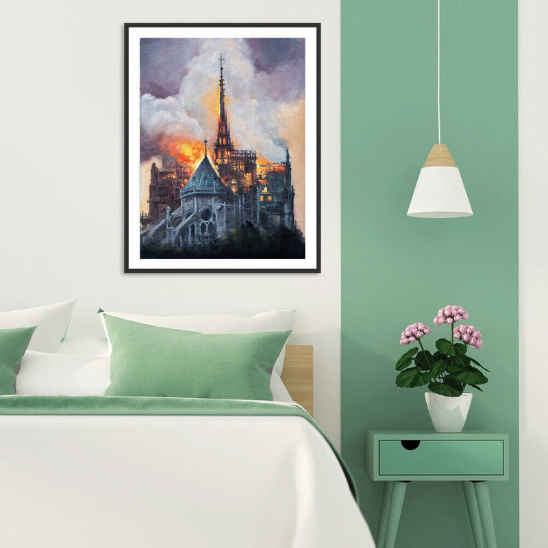 DIY Digital Oil Paint By Number Notre Dame De Paris