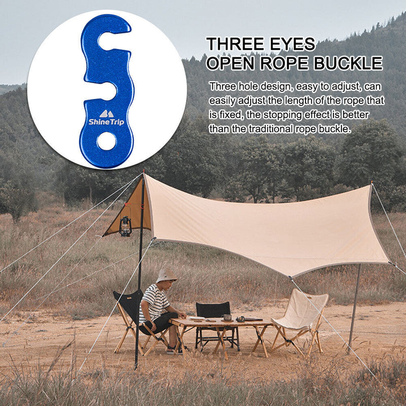 ShineTrip 10pcs Camping Tent Cord Wind Rope Buckle Aluminum Tensioners Fasten