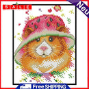 Partial Embroidery Mouse Hat DIY Stamped Canvas 14CT Needlework Sets Home Decor