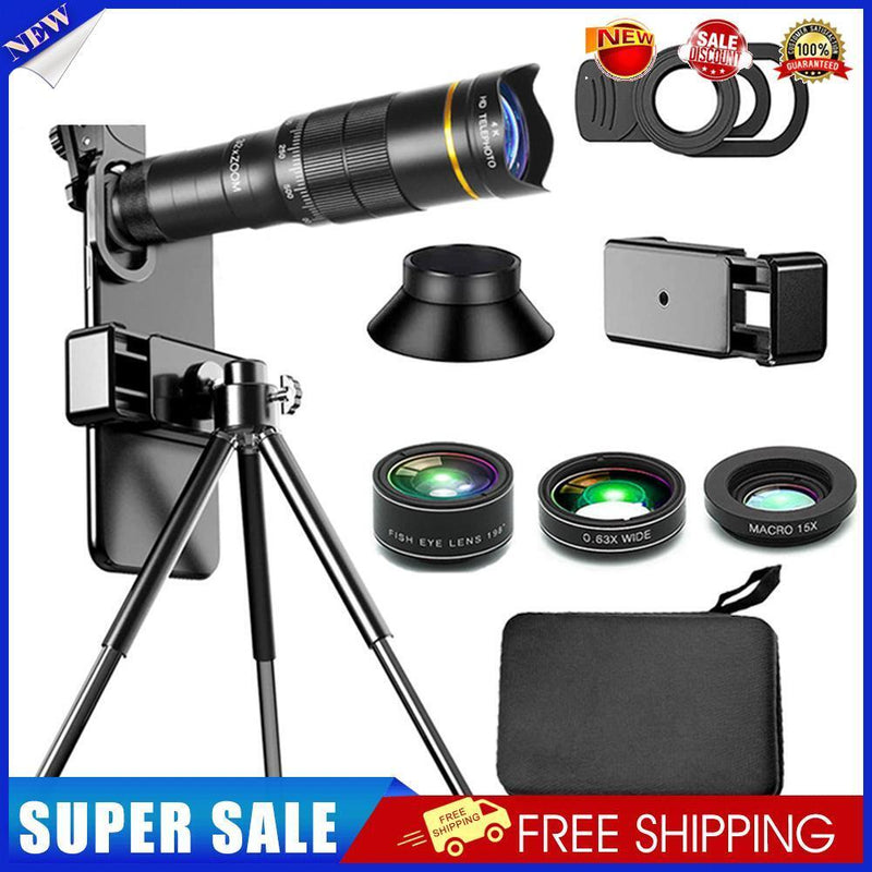 4K HD Mobile Phone Telescope Lens Camera Zoom for Travel Watching (22X A)