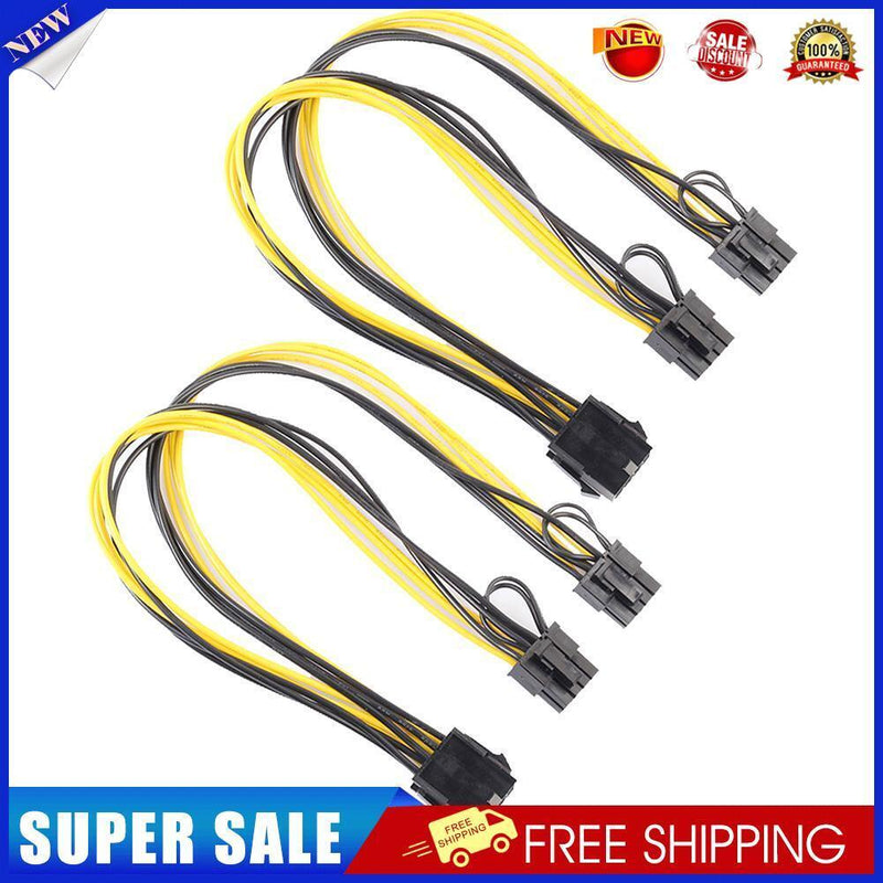 2pcs 8Pin to Graphics Video Card Double PCI-E 8Pin(6Pin+2Pin)Power Cable