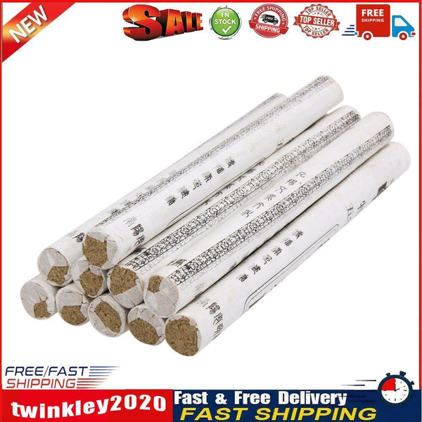 10pcs Chinese Traditional Moxa Roll Moxibustion Pain Relief Burning Sticks Newly