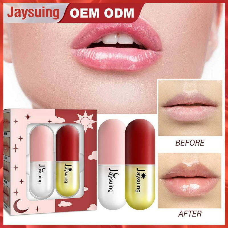 2x Instant Lip Plumper Capsule Glossy Lip Balm Long Lasting Moisturizer