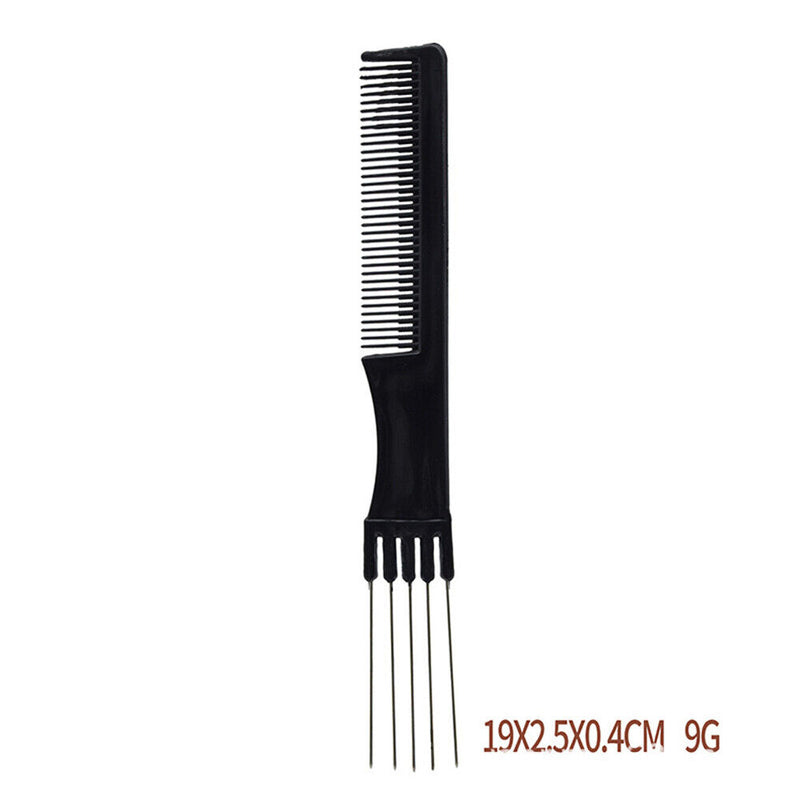 10pcs Ultra Thin Anti Static Straightener Comb Styling Steel Brush (Black) Newly