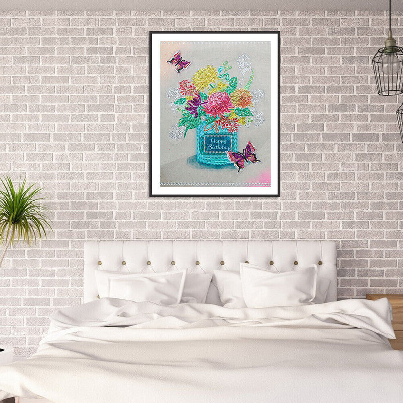 5D DIY Flowers Part Special Drill Diamond Painting Kit Artwork Craft (X022)