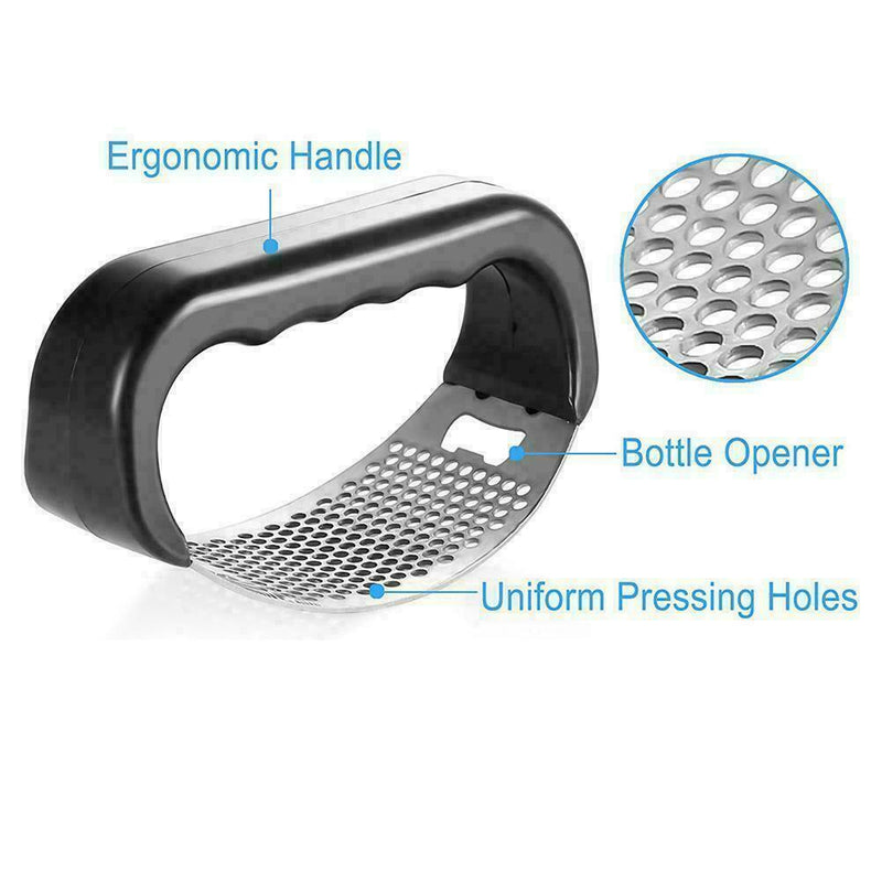 Steel Multifunction Kitchen Garlic Press Squeezer Rocking Crusher X9B1 G7H6