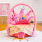 Baby Sofa Support Seat Cover Learning To Sit Chair Case No Filler (Pink) Newly
