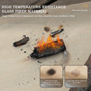 Fire Pit Mat Fiberglass Camping Stove Grill Mat for Patio Lawn (45x45cm) Newly