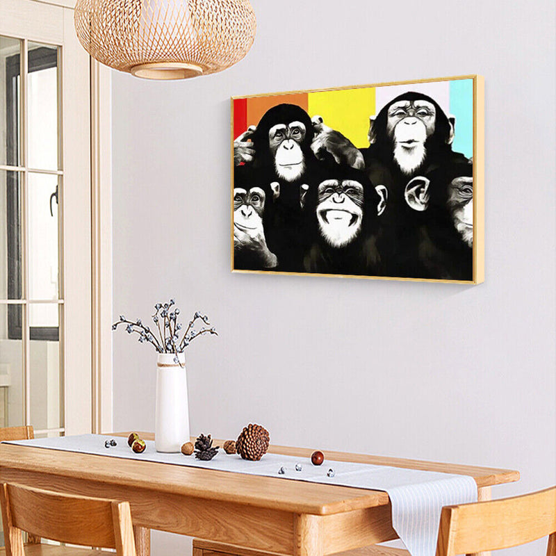 Painting By Numbers DIY Gorilla Animal Wall Picture Hand Painted Handwork Craft
