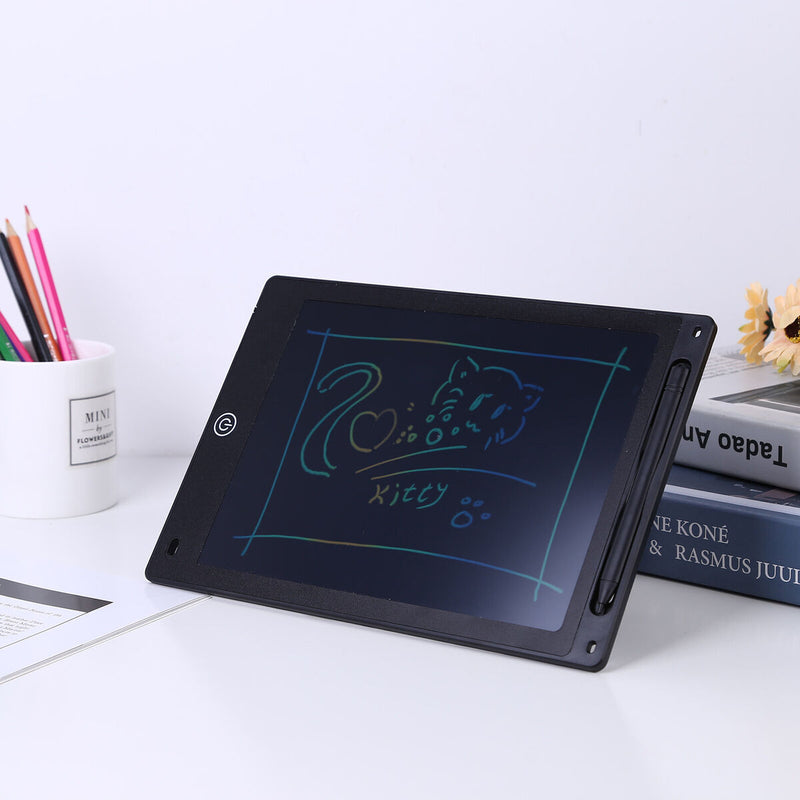 LCD Writing Tablet 10 inch Colorful Drawing Doodle Board Toys (C Black)
