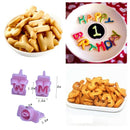 4Pcs/Set Letters Kitchen Fondant Mold Plastic Alphabet Number Mold Letter E5O0