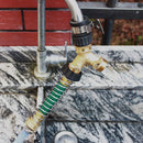 Garden Hose Connector Tap Outlet Splitter Brass 2 Way Adapter with Washers