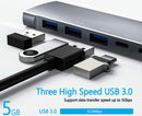 SD/TF Expander VGA USB3.0 4K HDMI USB Type C Hub PD Charging 9 in 1 Adapter