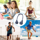 #A Rechargeable Hanging Neck Fans Outdoor Leafless Mini Bladeless Small Fans Coo