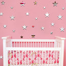 20pcs Cartoon Star Removable Mirrors Wall Stickers Children Room Wall Decor