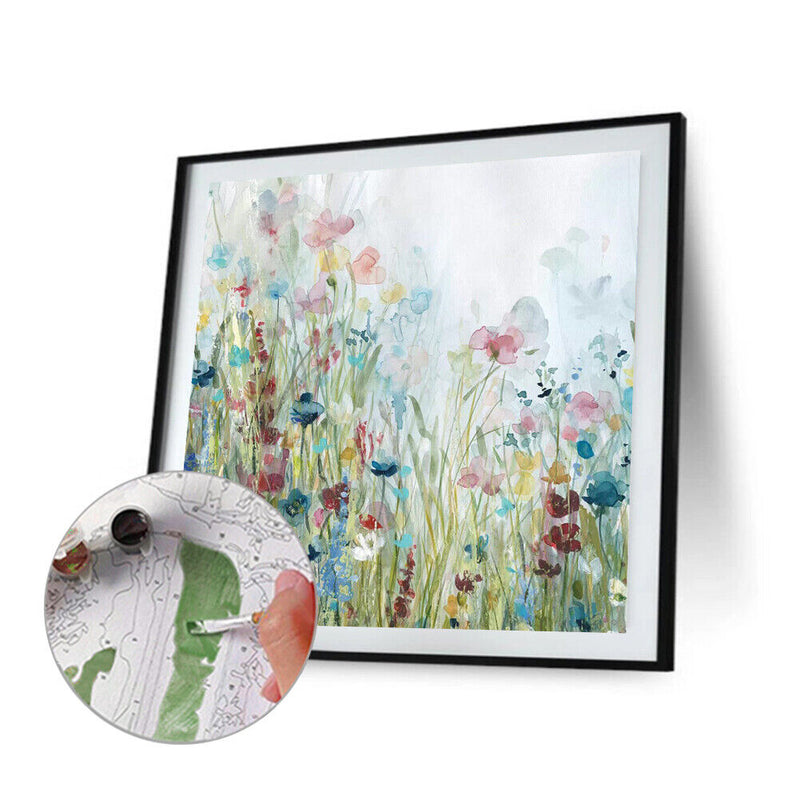 #A Ink Flower Oil Paint By Numbers Kit DIY Acrylic Painting Home Decoration Gi