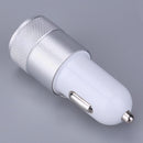 LED 5V Metal Dual USB Car Charger Aluminum Alloy 2.1A Aluminum Alloy