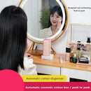 #A Desktop Makeup Cosmetic Cotton Pad Pull Out Dispenser Automatic Organizer Hol