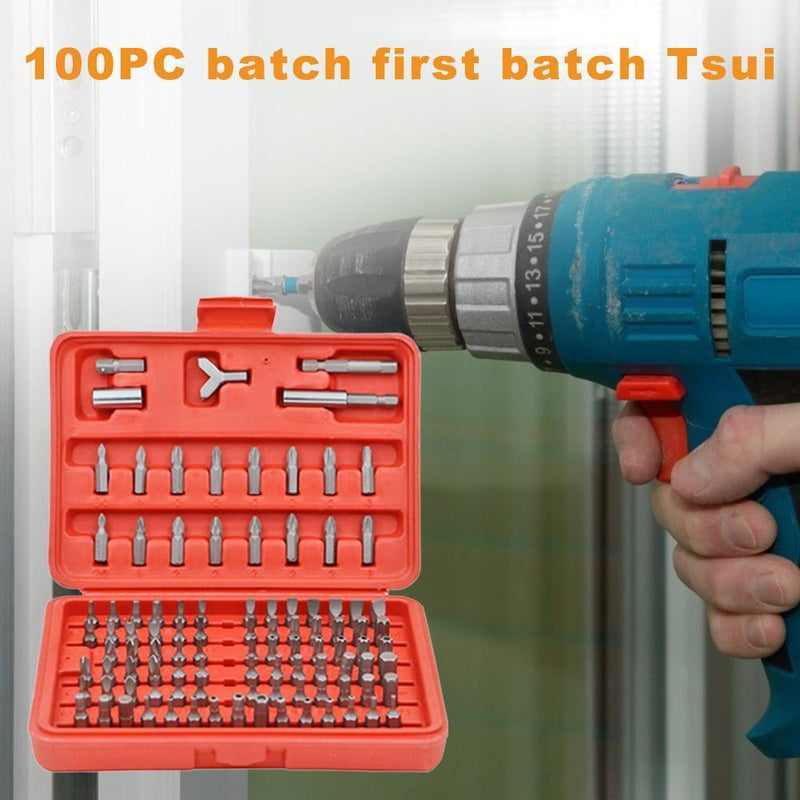 100pcs CR-V Screwdriver Bits Set Phillips Slotted Torx Bit Repair Tools