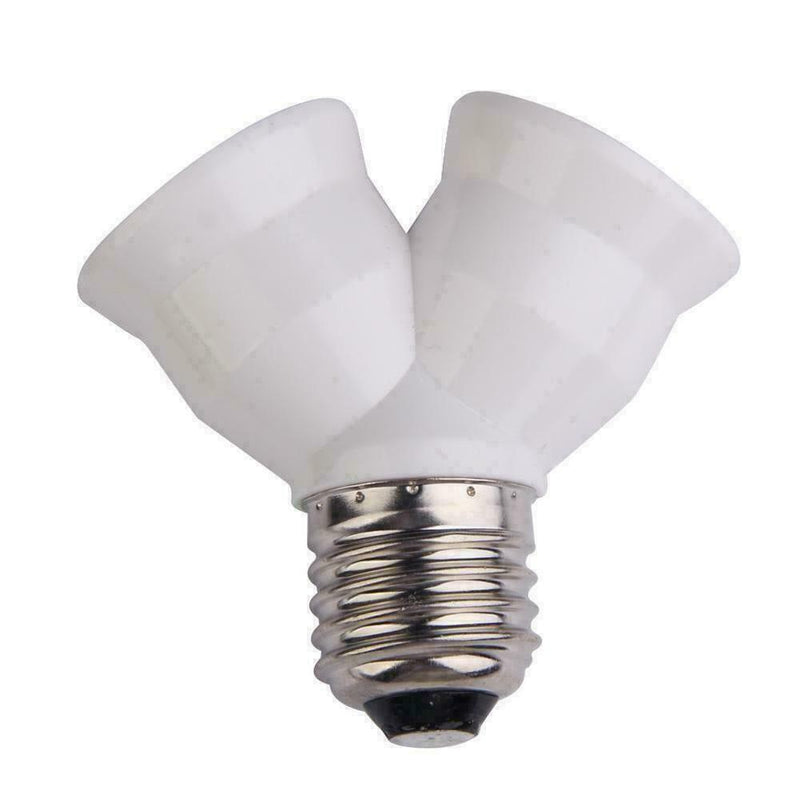Screw E27LED Base Light Lamp Bulb Socket 1 to 2 Splitter F6U7 Adapters J8R4