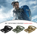 Rotatable D-ring Clips Buckle Molle Backpacks Carabiner Outdoor EDC Tool Newly