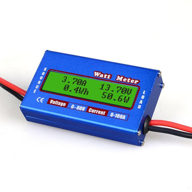 DC 60V 100A Balance Voltage Battery Power Analyzer Watt Meter Checke(Blue)